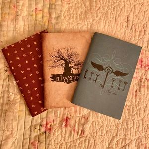 Three Harry Potter mini notebooks